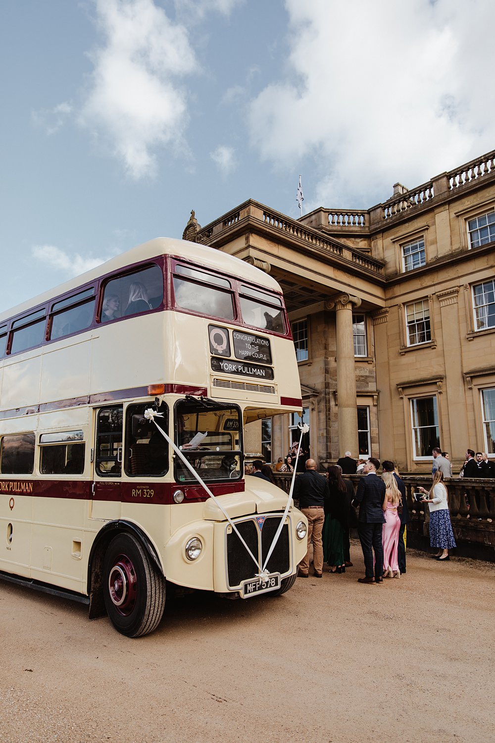 Vintage Bus Transport Broughton Sanctuary Wedding Photography34