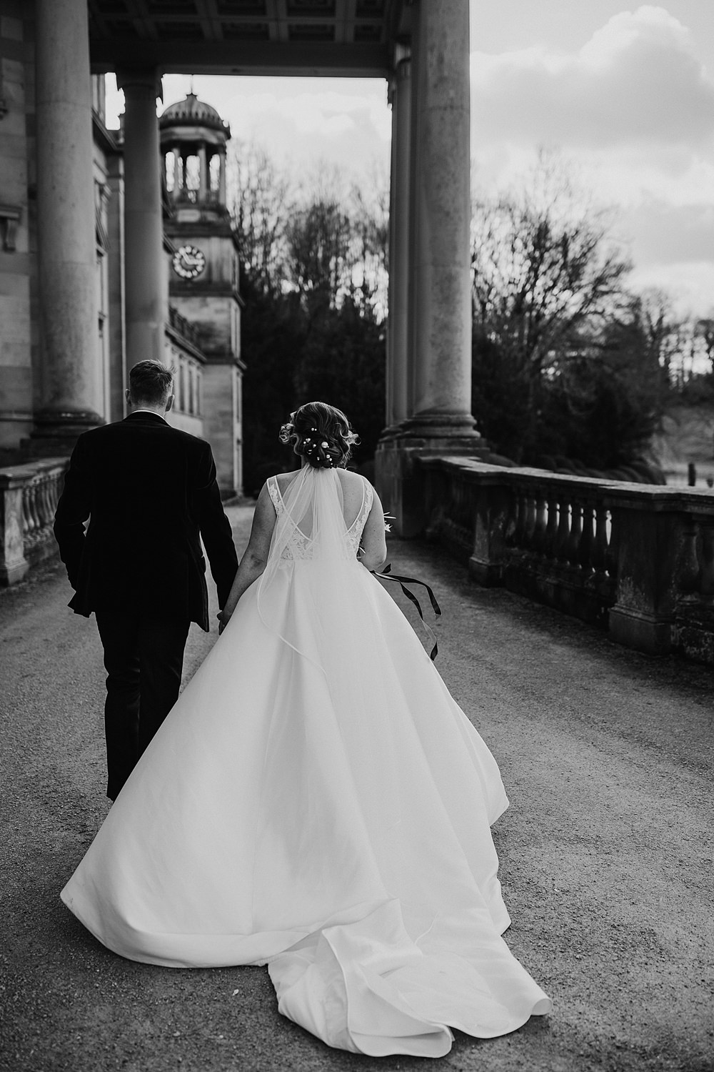 Dress Gown Train Bride Broughton Sanctuary Wedding Photography34