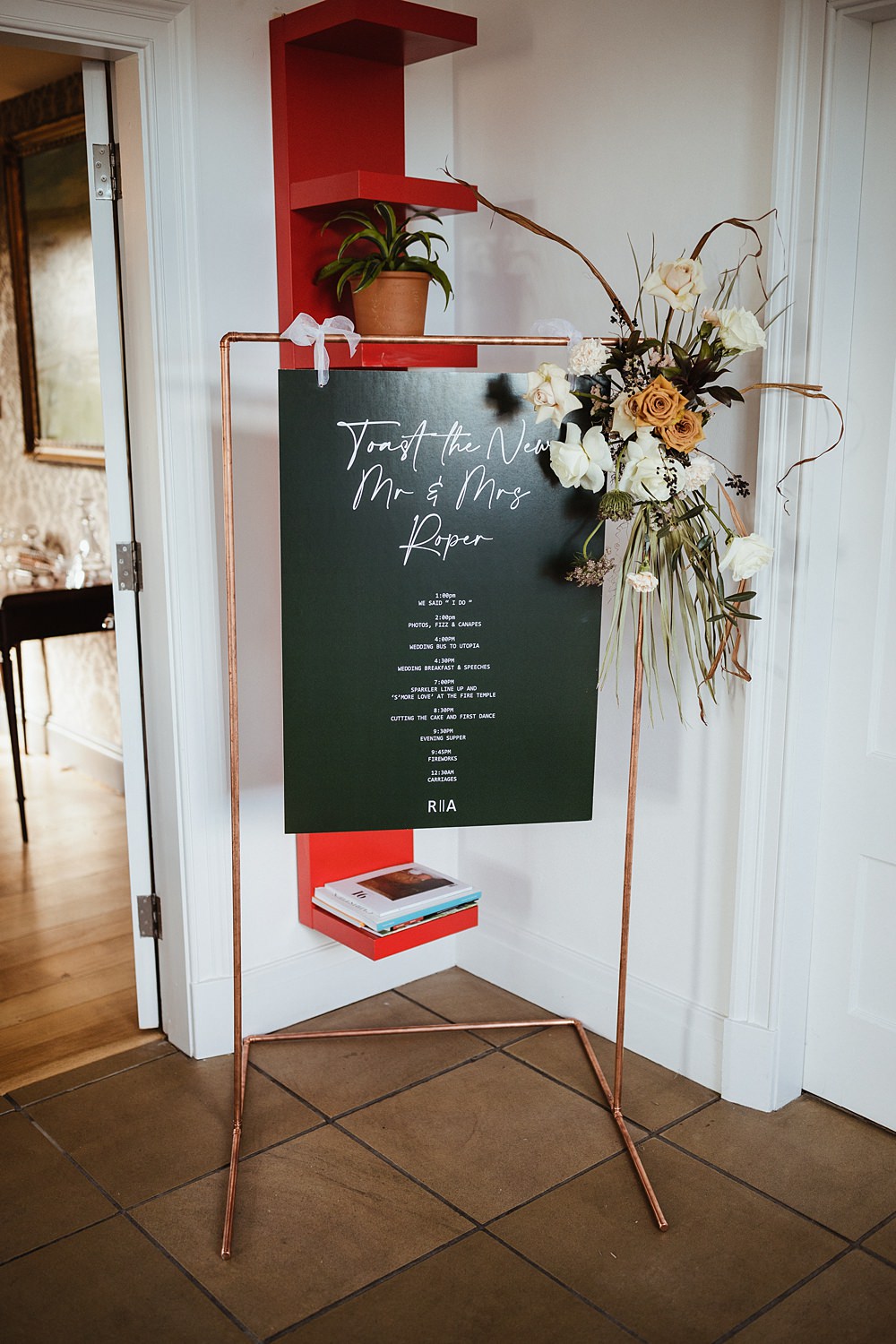 Welcome Sign Black White Broughton Sanctuary Wedding Photography34
