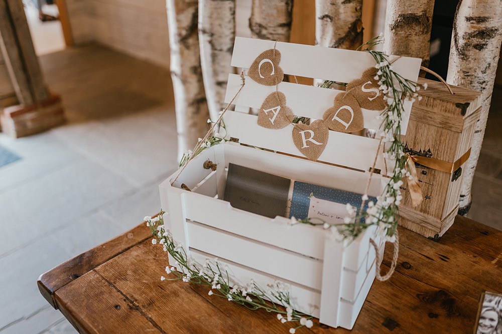 Card Wooden Box Cherry Barn Wedding Shelby Ellis Photography