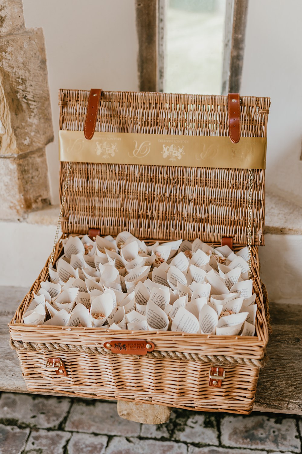 Confetti Cone Basket Cherry Barn Wedding Shelby Ellis Photography