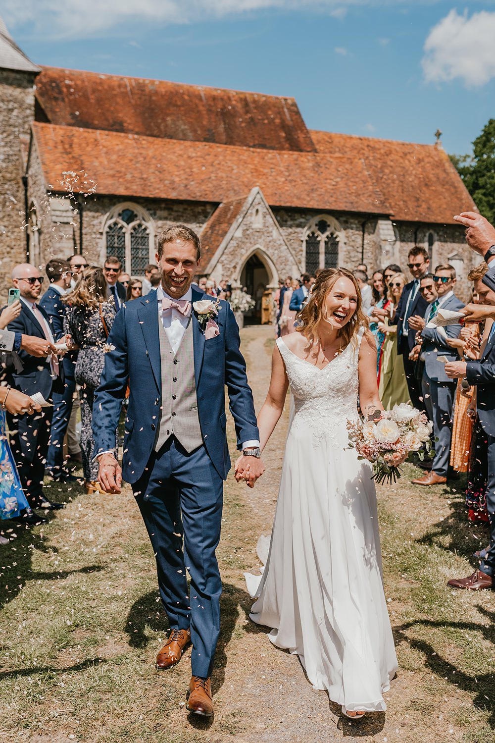 Confetti Throw Cherry Barn Wedding Shelby Ellis Photography