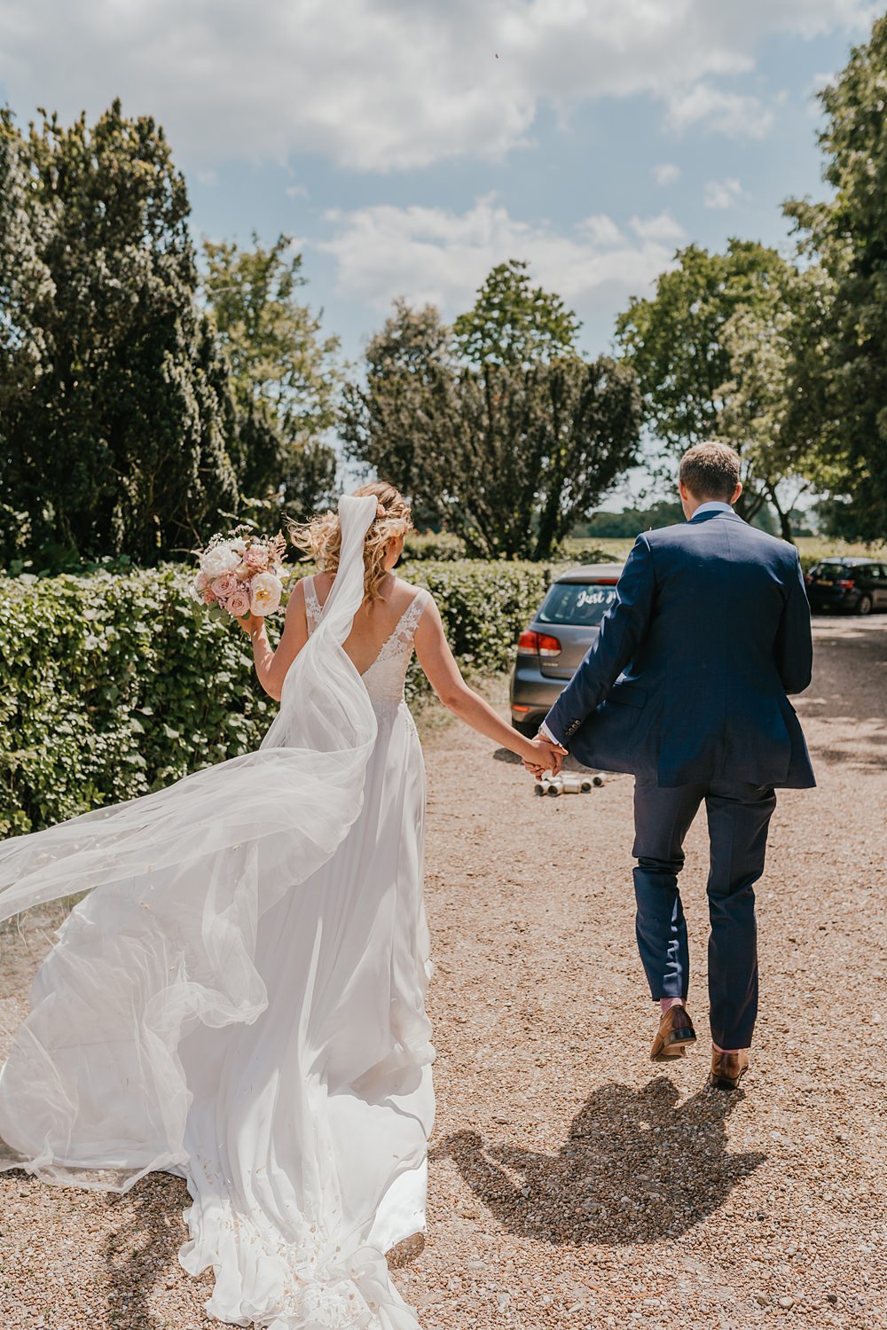 Dress Bride Straps Floaty Cherry Barn Wedding Shelby Ellis Photography