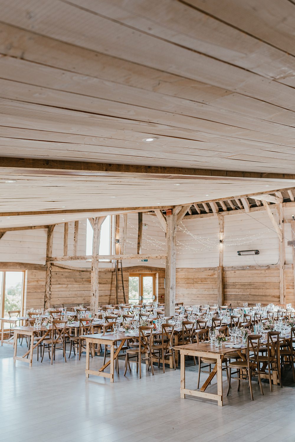 Reception Rustic Furniture Fairy Lights Cherry Barn Wedding Shelby Ellis Photography