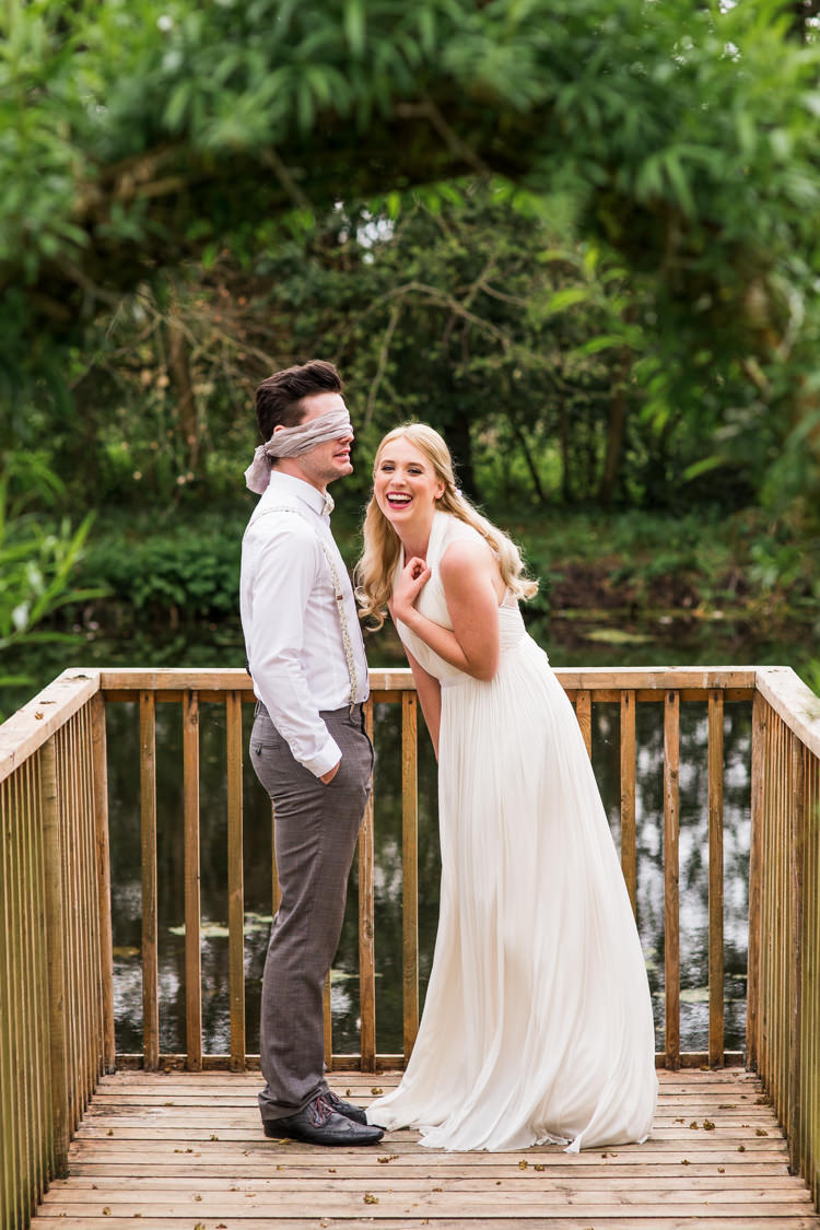 Wedding First Look Idea Blindfold Anna Morgan Photography