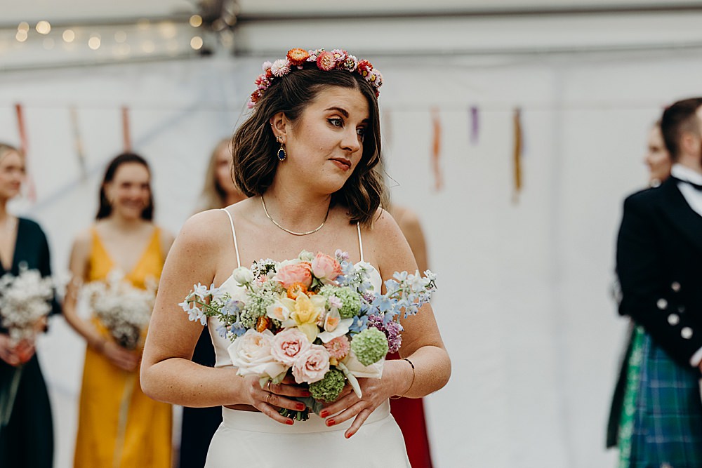 Pastel Bridal Bouquet Harvest Moon Weddings Lauren Stirling Photography