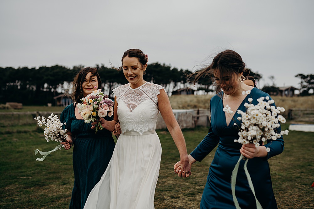 Mismatched Bridesmaids Bouquet Flowers Harvest Moon Weddings Lauren Stirling Photography