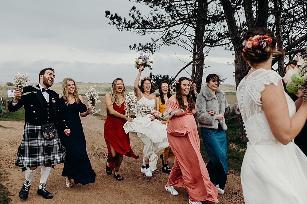 Mismatched Bridesmaids Bouquet Flowers Harvest Moon Weddings Lauren Stirling Photography