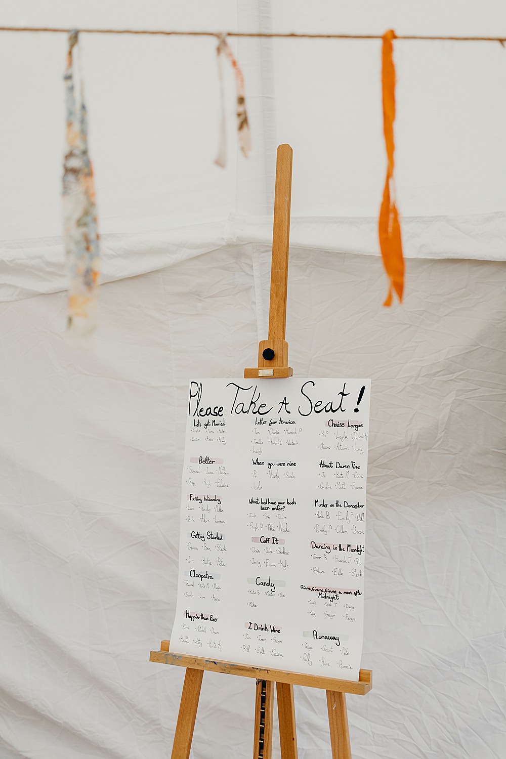 DIY Table Plan Harvest Moon Weddings Lauren Stirling Photography