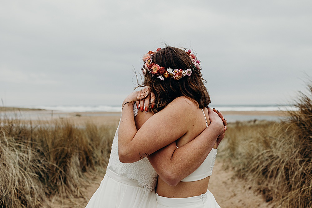 Bride Flower Crown Harvest Moon Weddings Lauren Stirling Photography