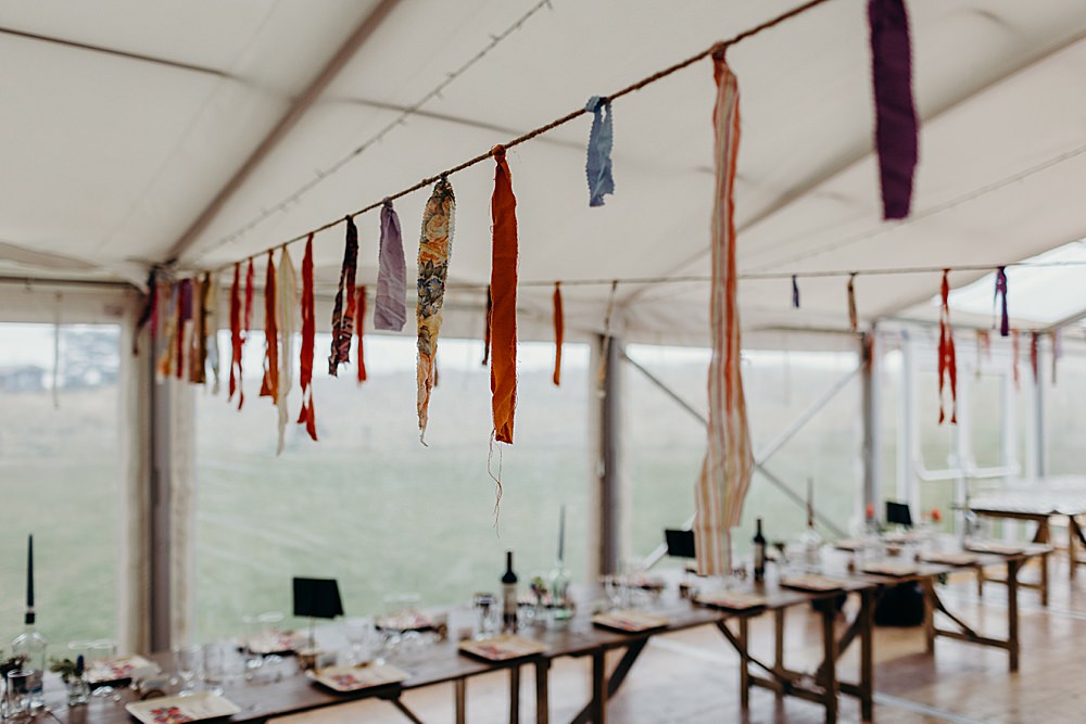 Rag Bunting Harvest Moon Weddings Lauren Stirling Photography
