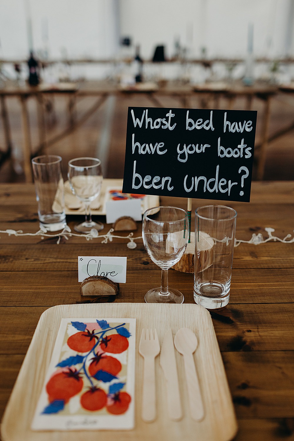 Table Name Place Setting Bamboo Place Setting Harvest Moon Weddings Lauren Stirling Photography