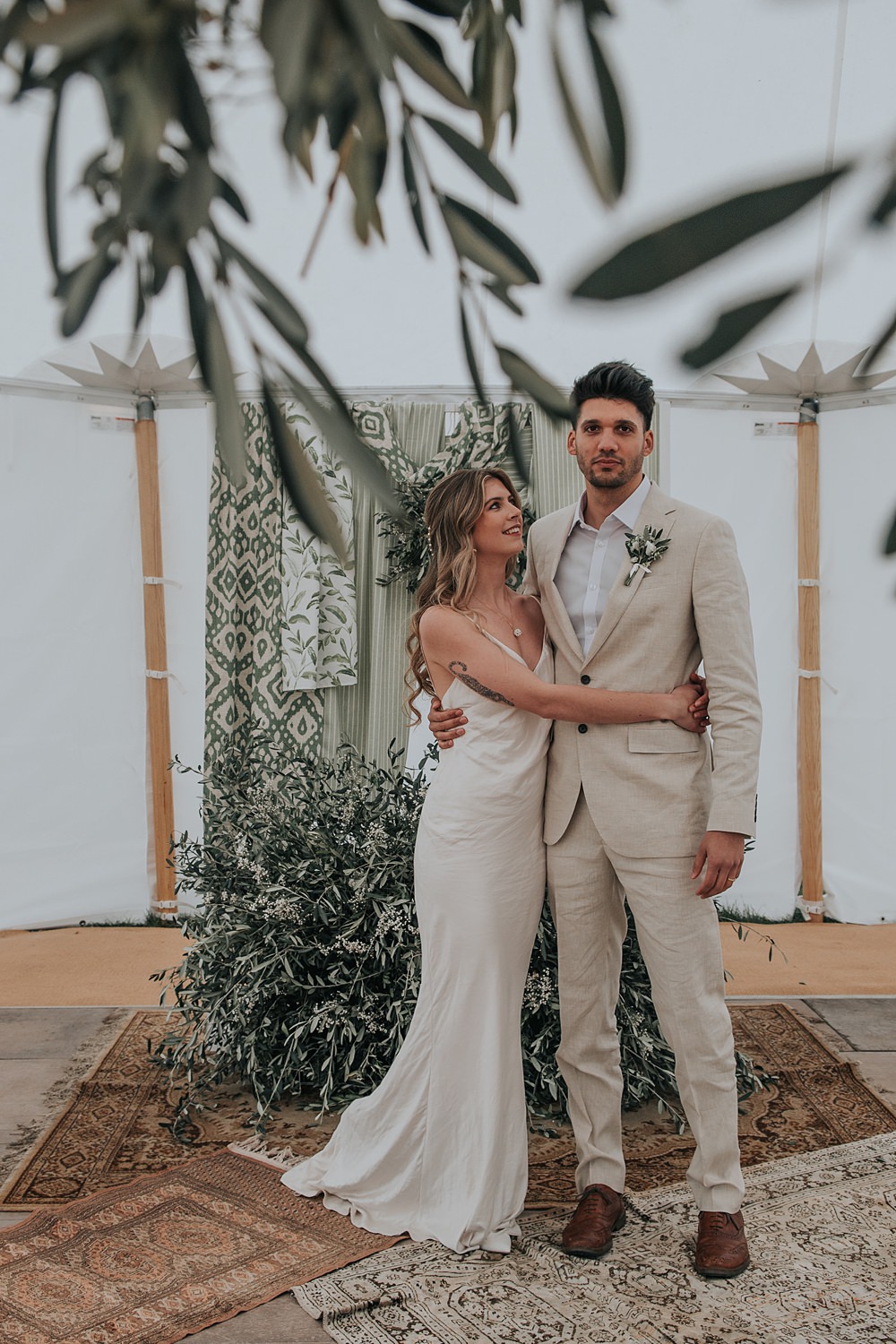 Groom Linen Cream Suit Mismatched Pattern Wedding Ideas Melanie Barnfield Photography