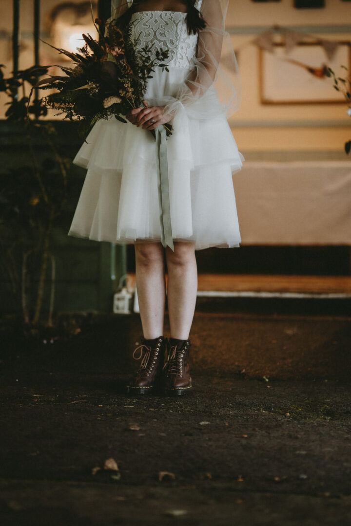short dress for fall wedding 2 in 1 Short Wedding Dress Shiori with Detachable Protea Skirt – Olivia  Bottega