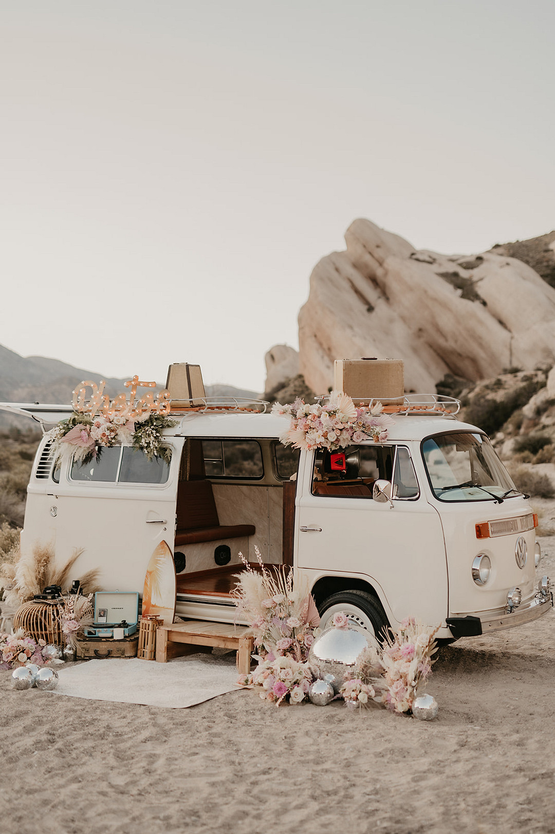 Campervan Photo Booth Desert Disco Wedding J. Emmanuel Photography