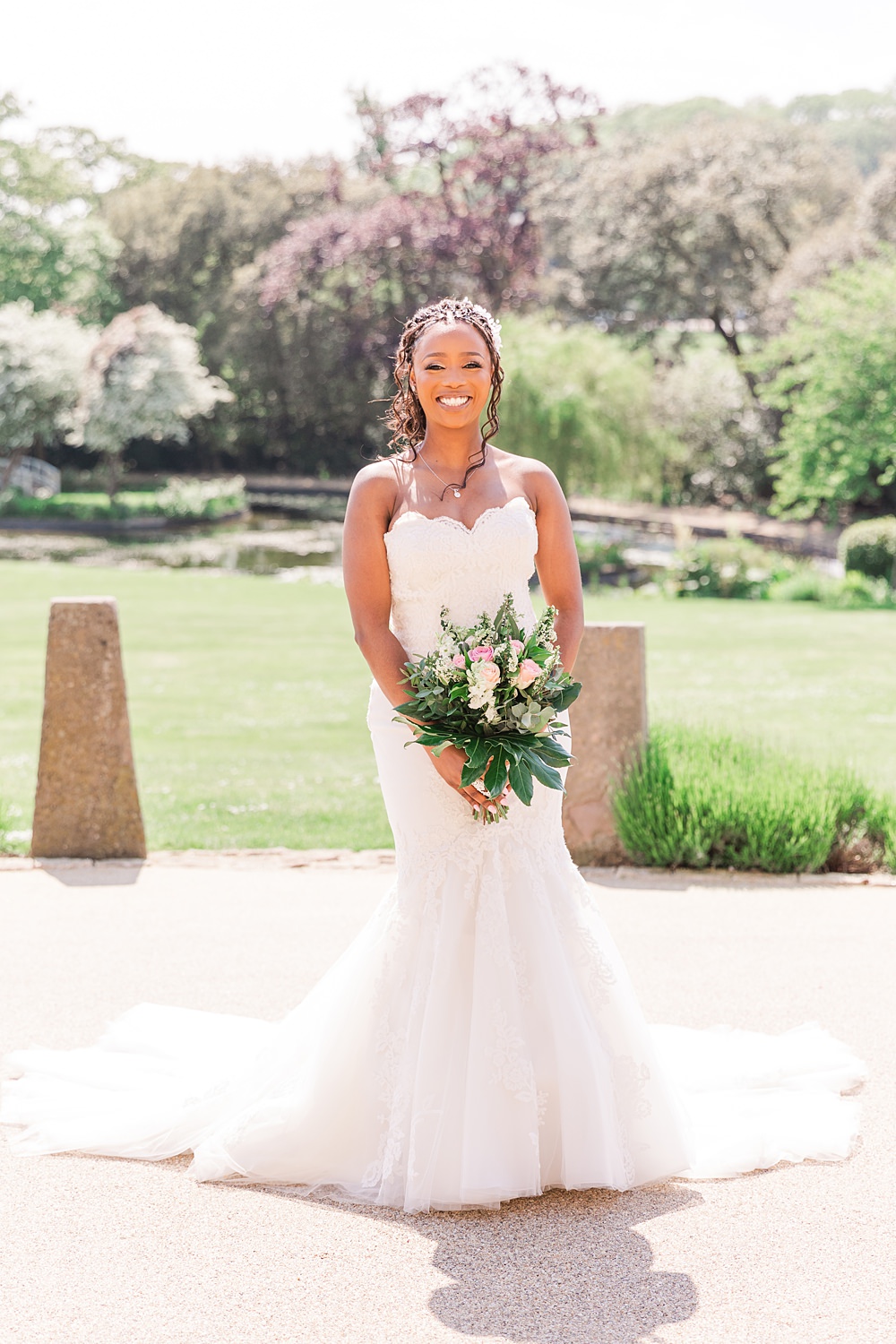 Lace Strapless Sweetheart Dress Bride English South African Wedding James and Kerrie Photography