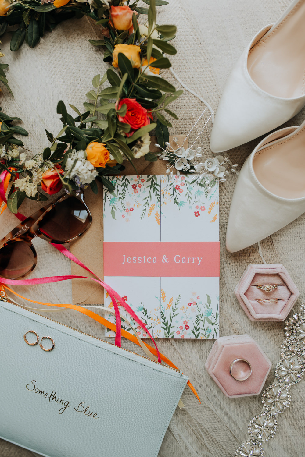 Floral Invite Bride Accessories Lancashire Country House Wedding Wyldbee