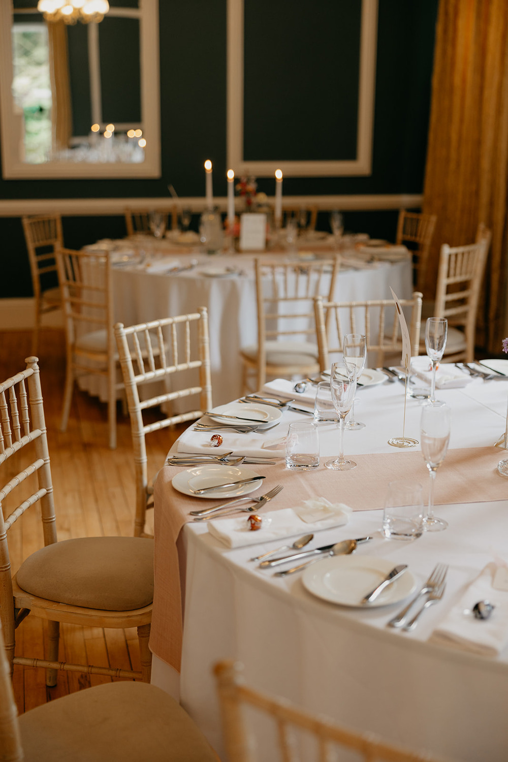 Round Tables Reception Decor Simple Magheramorne Estate Wedding Iain Irwin