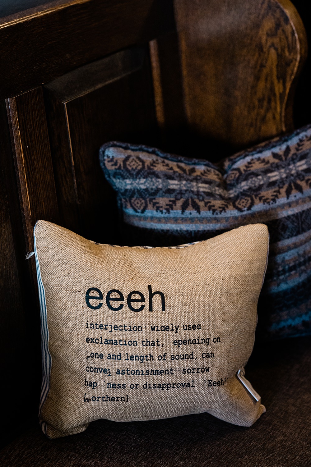 Cushion Sign Retro Rustic Barn Wedding Paul Santos Photography