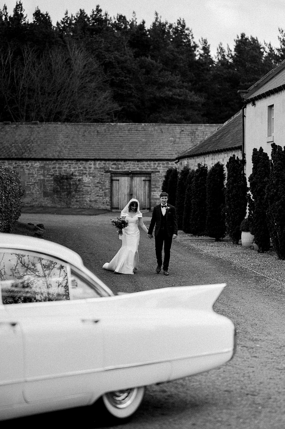 Car Transport Classic Retro Rustic Barn Wedding Paul Santos Photography