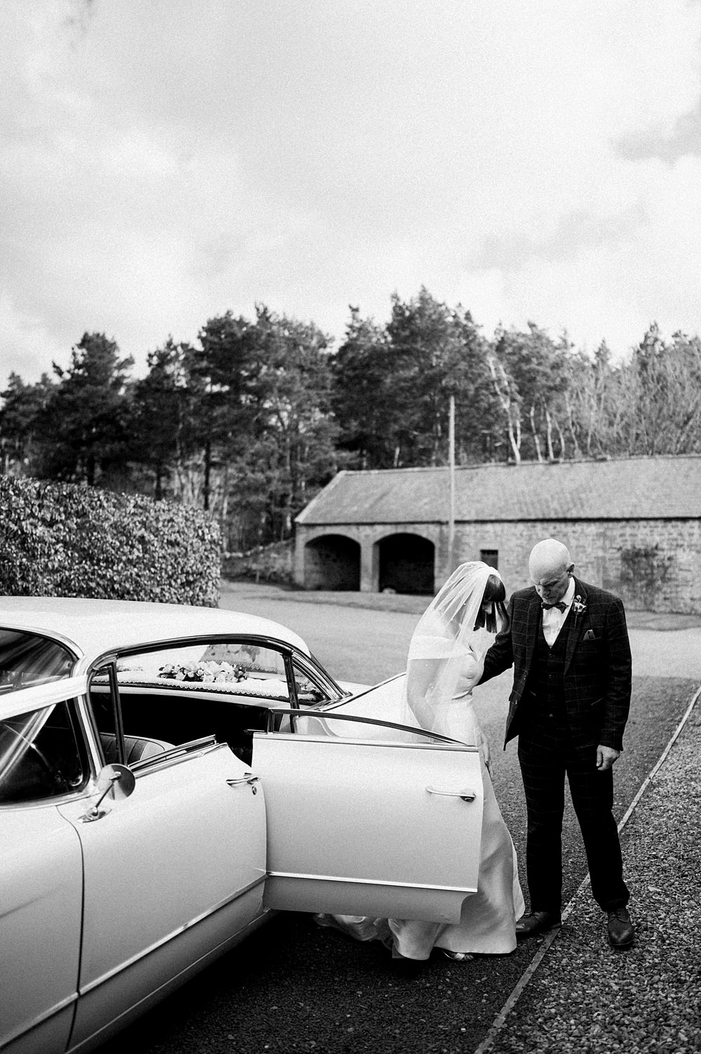 Car Transport Classic Retro Rustic Barn Wedding Paul Santos Photography
