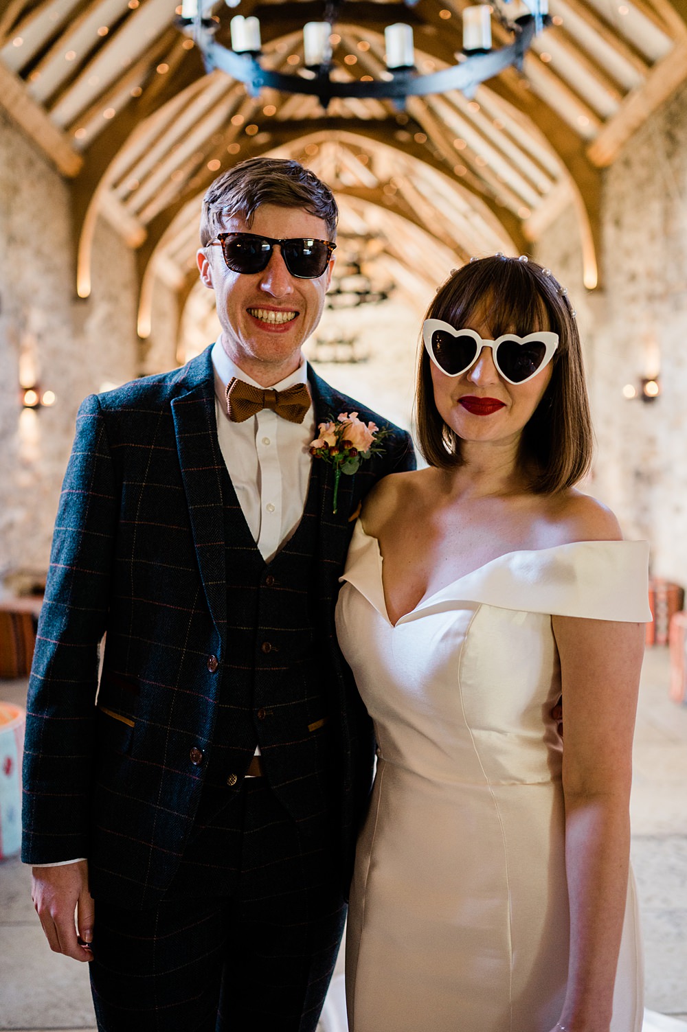 Bride Groom Sunglasses Retro Rustic Barn Wedding Paul Santos Photography