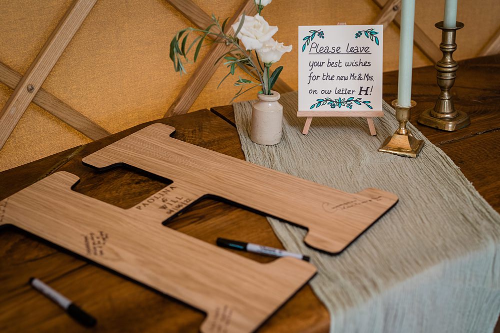 Letter Guest Book Walled Garden Yurt Wedding Charlotte Mail Photography