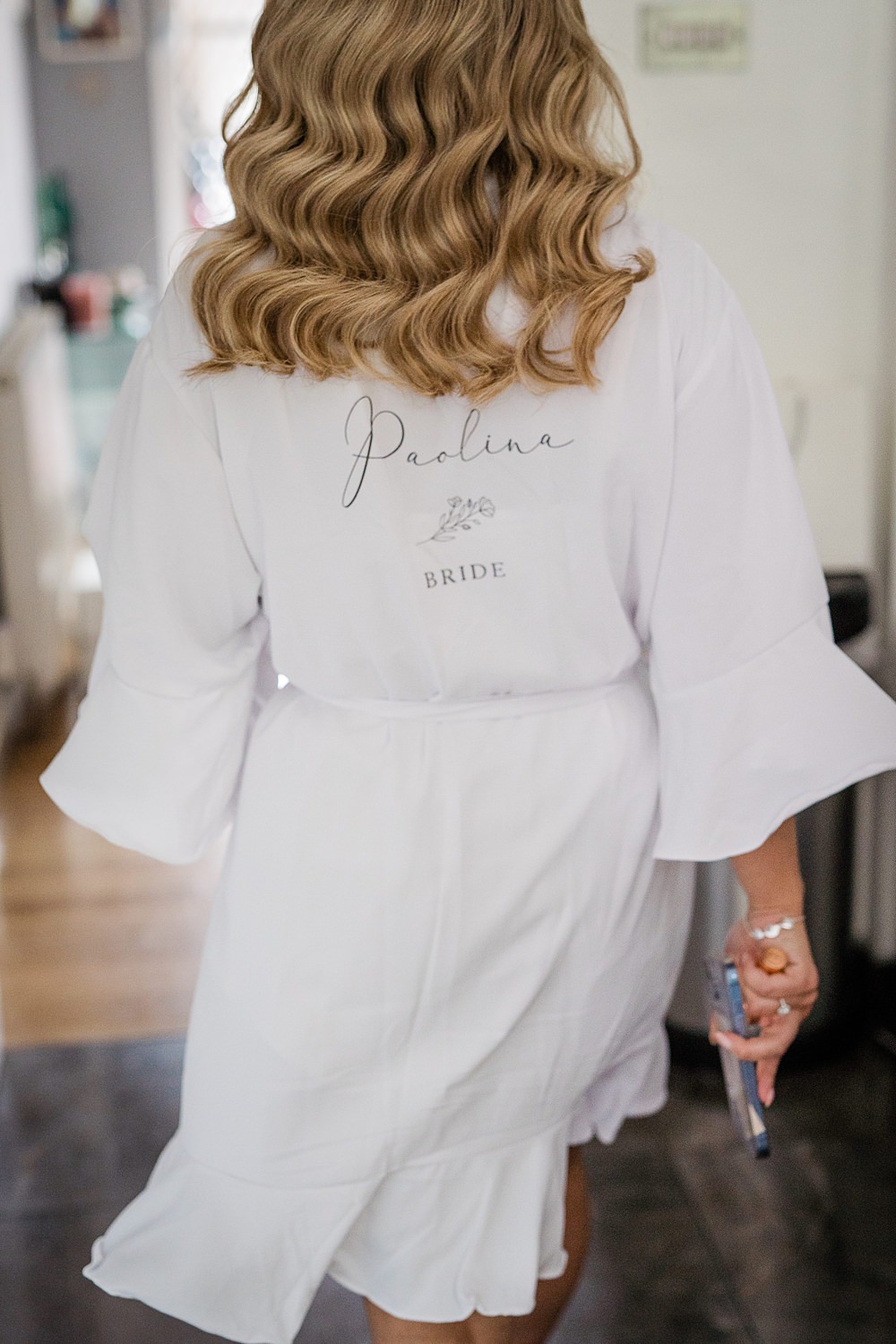 Bride Dressing Gown Robe Walled Garden Yurt Wedding Charlotte Mail Photography