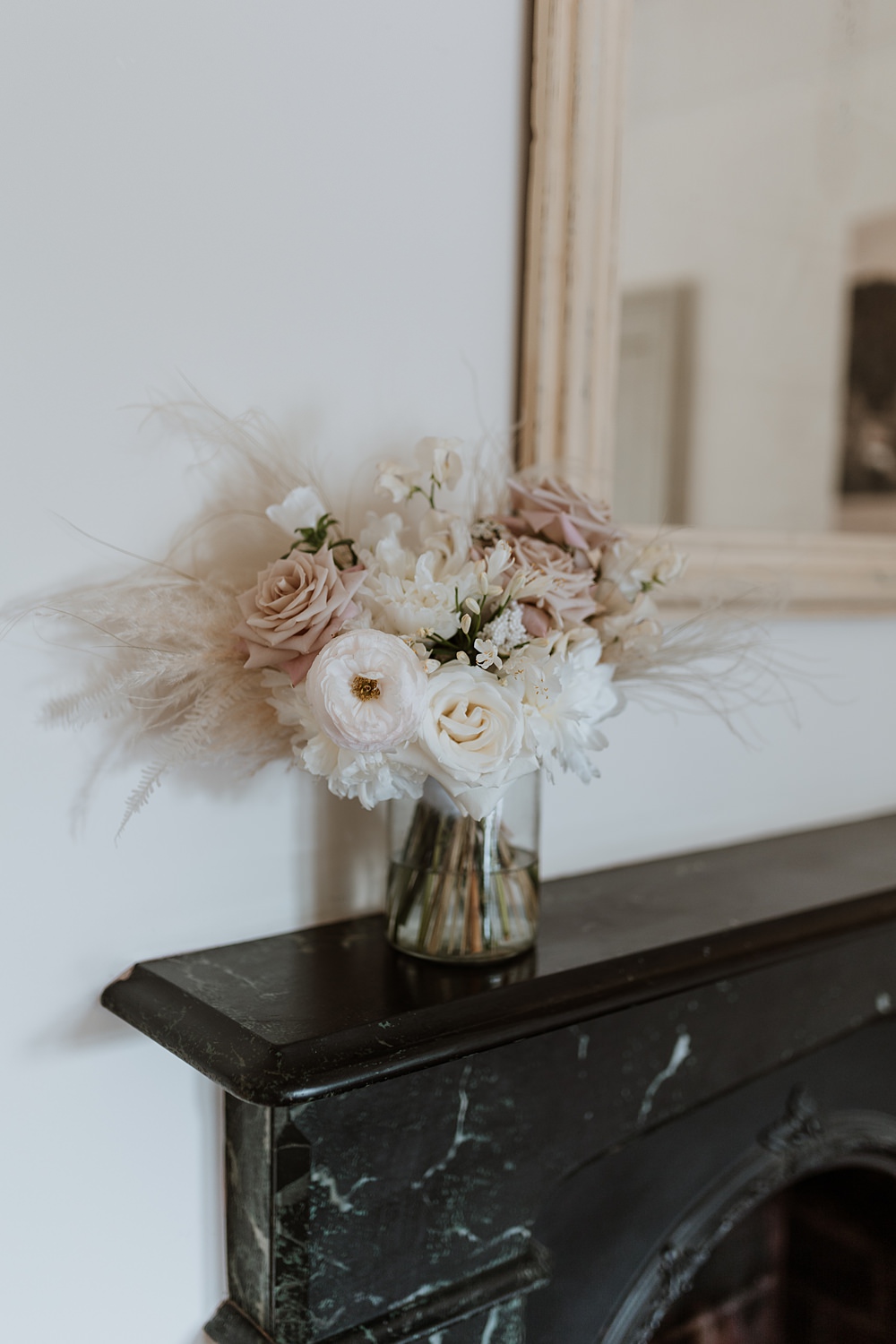Bride Bouquet Flowers Cream Ivory Rose Grass Peony Wilde Lodge Wedding Pix By Vix