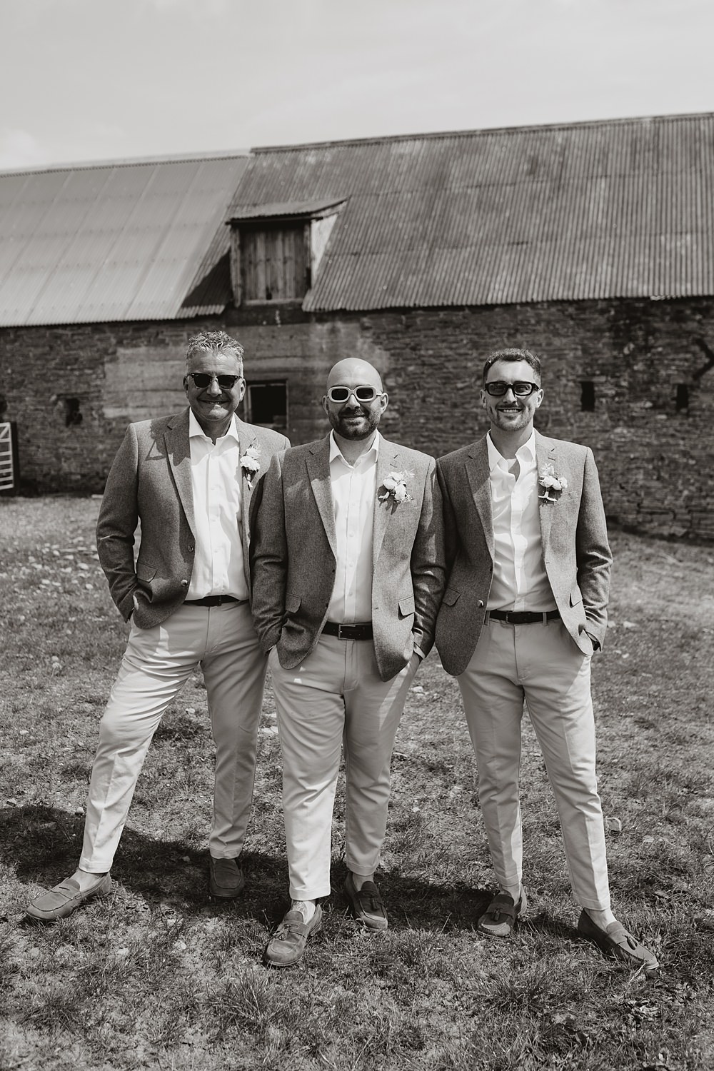 Groom Groomsmen Suits Cream Neutral Wilde Lodge Wedding Pix By Vix