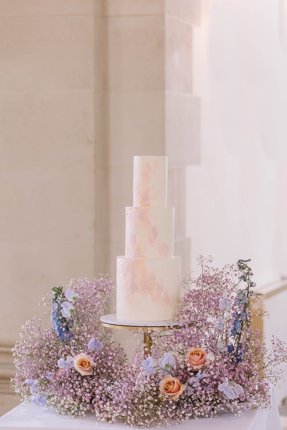 Williamson Park Wedding Samantha Broadley Photography 3 Tier Pink White Cake Table Flowers