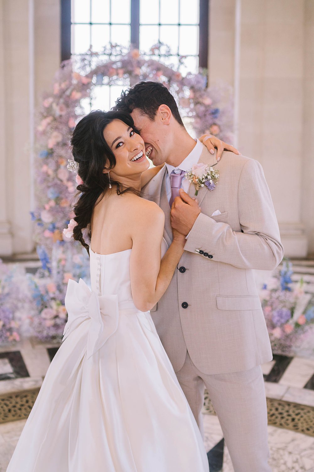 Dress Gown Bride Strapless Bow Back Mia Mia Williamson Park Wedding Samantha Broadley Photography