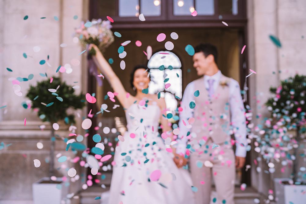 Confetti Throw Williamson Park Wedding Samantha Broadley Photography