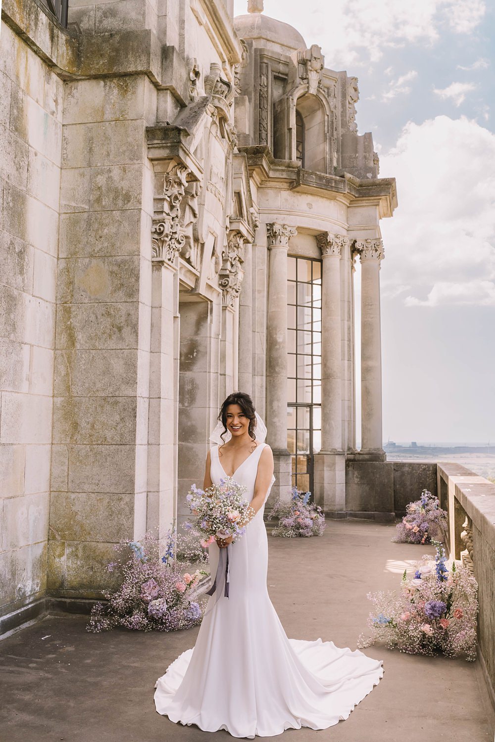 Dress Gown Bride Off Crepe Fishtail Fit Flare Williamson Park Wedding Samantha Broadley Photography