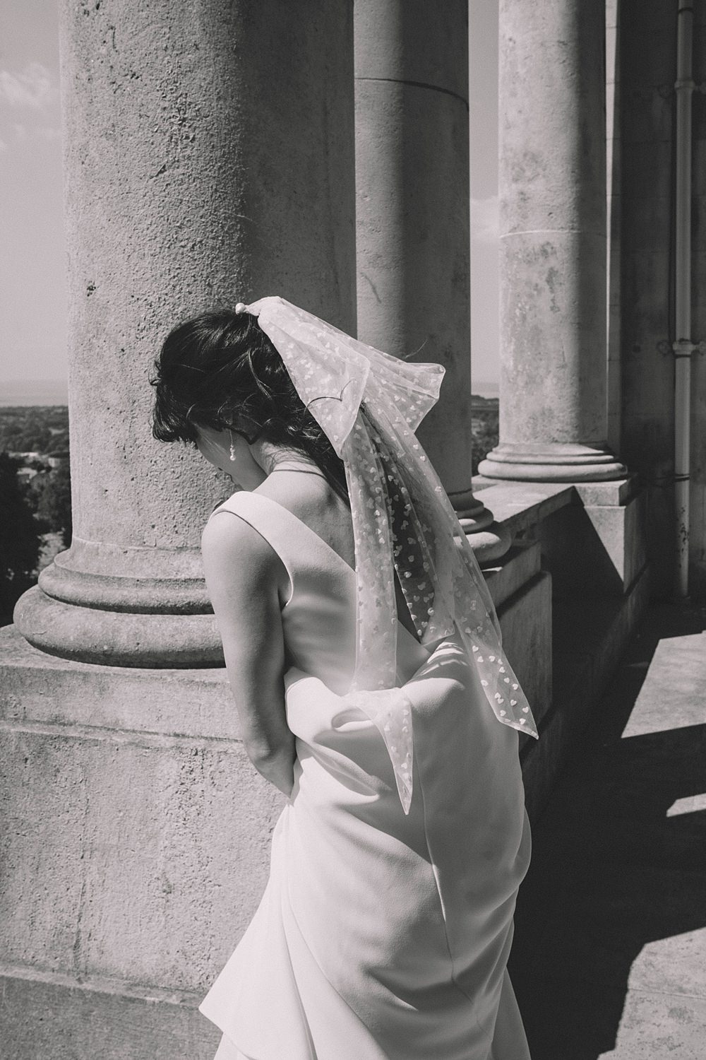 Hairstyle Bride Flowers Plait Braid Bow Veil Williamson Park Wedding Samantha Broadley Photography