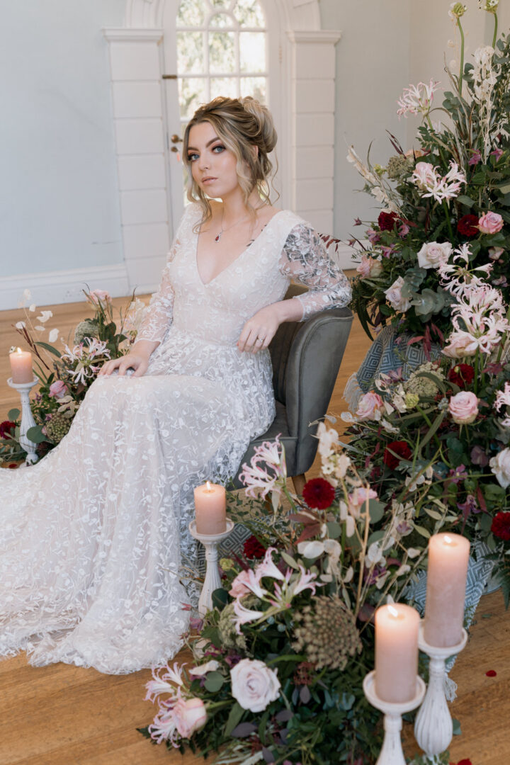 Winter Wedding Dress Bride Gown Embroidered French by Wendy Makin Steph Kiely Photography