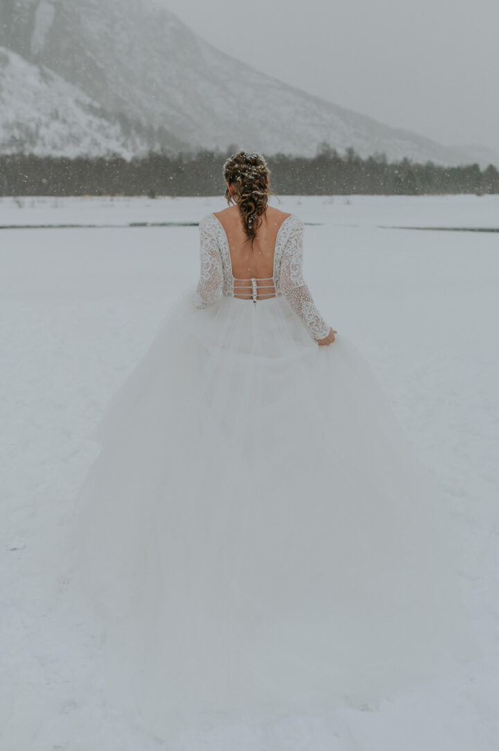 Winter Wedding Gown Snow Tulle Bride T S Foto Design