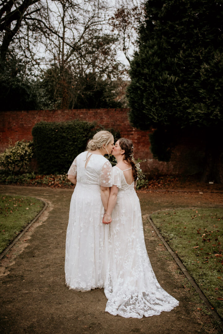 Winter Wedding Gowns Lace Brides Charlie and Em Photography