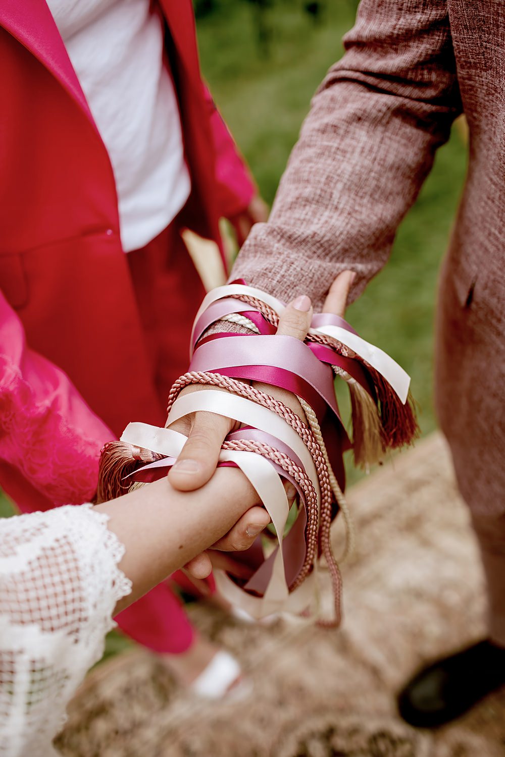 Handfasting Ribbons Barnfield Wedding Sonder Lust Photography