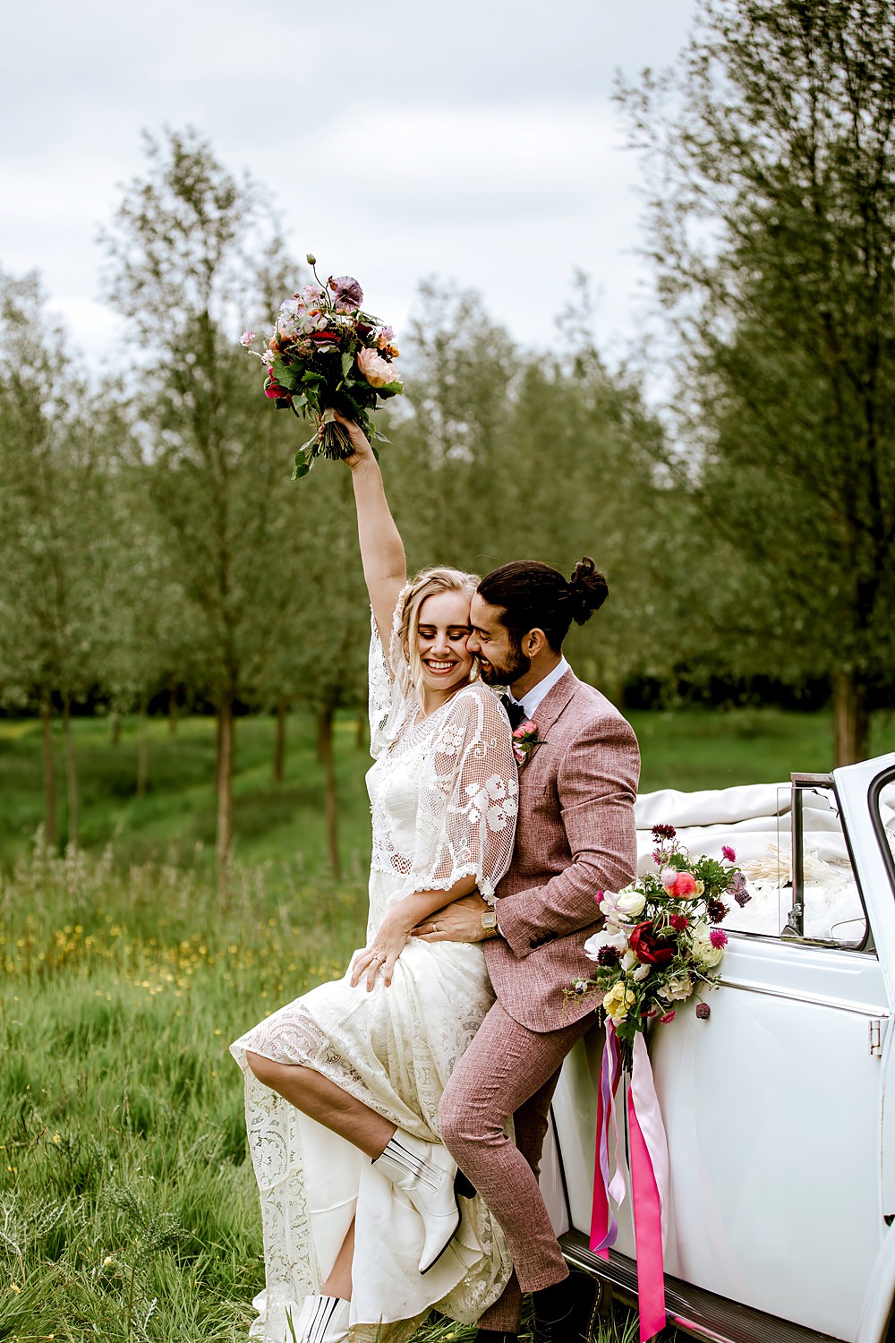 Crochet Lace Sleeve Boho Dress Barnfield Wedding Sonder Lust Photography