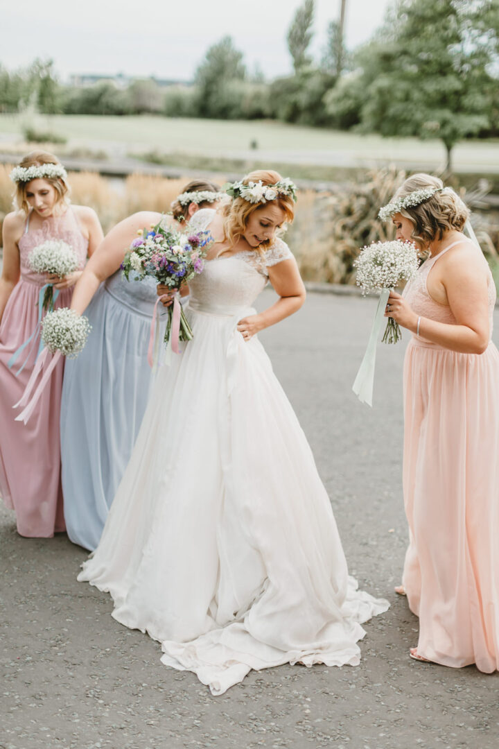 Bridesmaid Bouquet Simple Small Gypsophila Amy Lou Photography