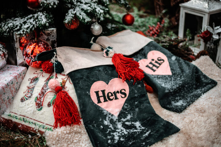 Christmas Bride Stocking Present Avalon Photography