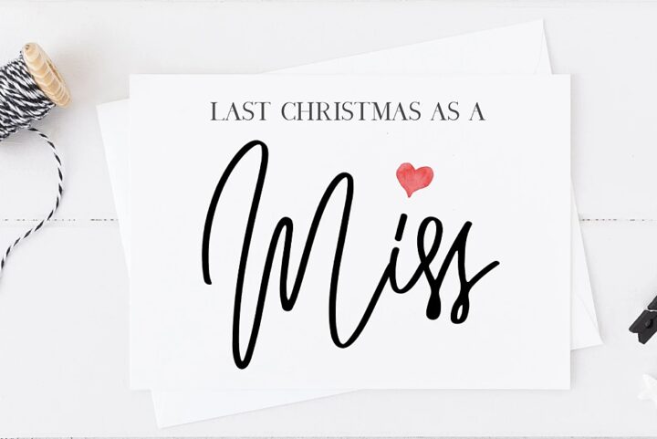 Christmas Card Bride Last Miss Idea