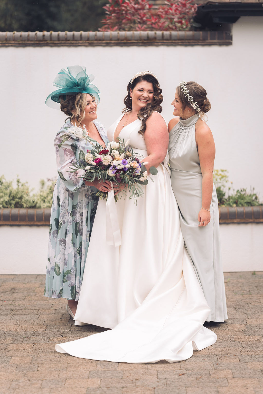 Mother Bride Dress Hat Blue Green Compton Verney Wedding Story Ellie Mac Photography