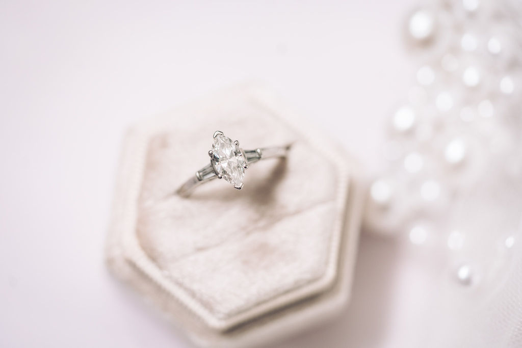 Velvet Ring Box Compton Verney Wedding Story Ellie Mac Photography