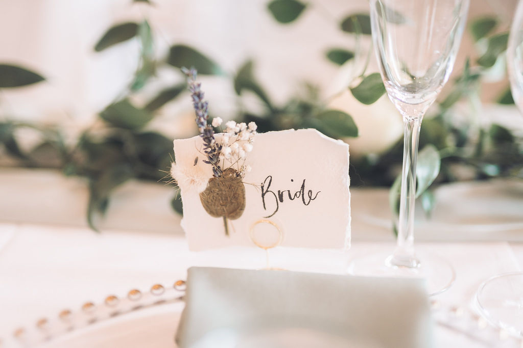 Place Name Wax Seal Flowers Compton Verney Wedding Story Ellie Mac Photography