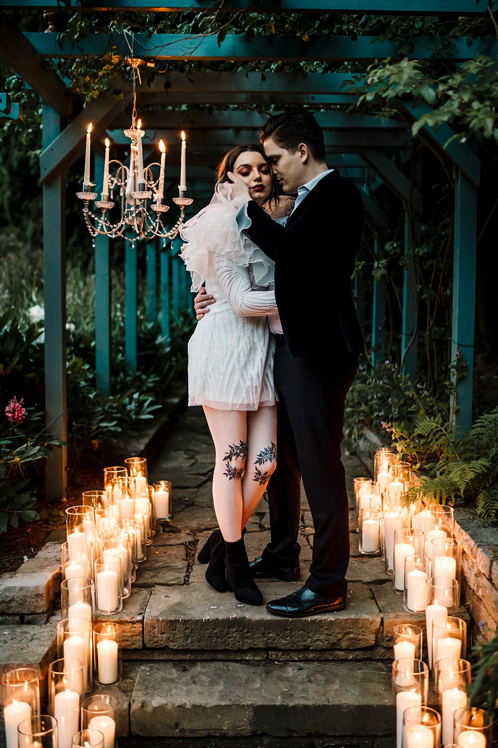 Candles Candelabra Decor Path Dunwood Hall Estate Wedding Amy Faith Photography
