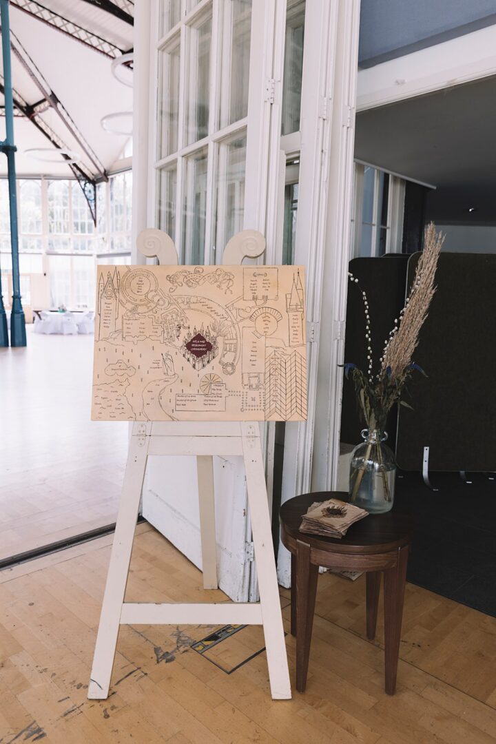 Harry Potter Marauders Map Table Plan Welcome Sign Wedding Ideas Lauren Elliott Photography