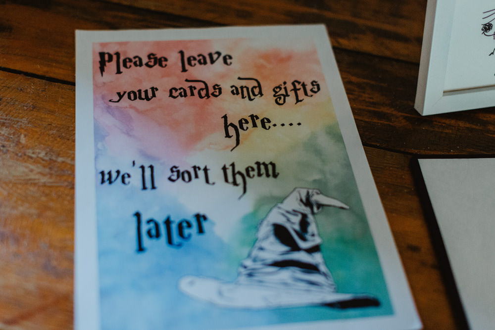 Harry Potter Wedding Idea Sorting Hat Sign Gifts Stevie Jay Photography