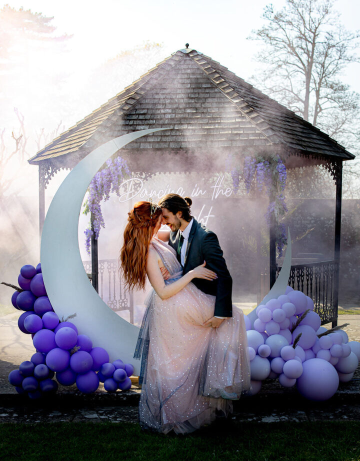 Harry Potter Wedding Ideas Moon Backdrop Balloons Purple Photography By Petrina